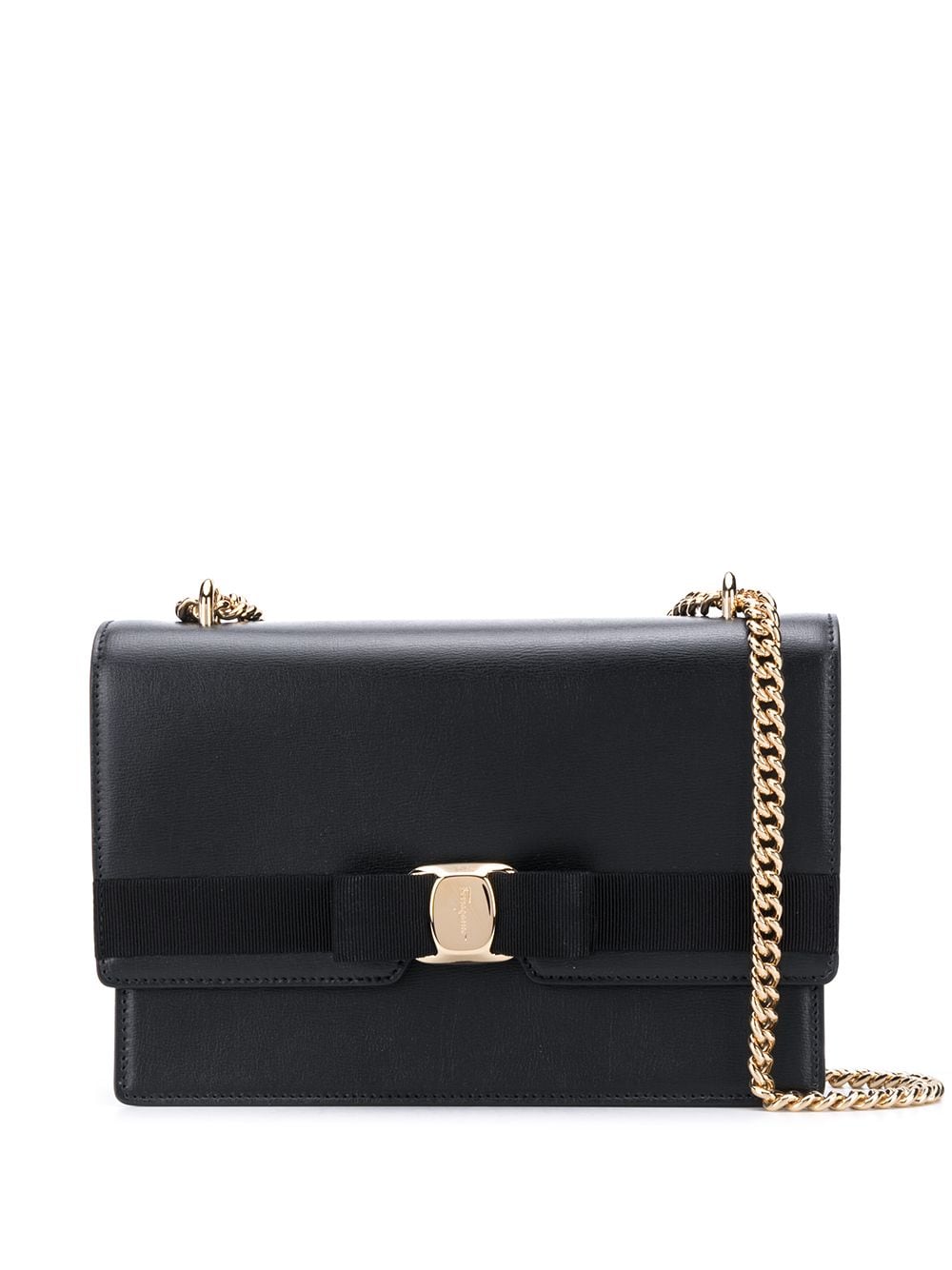 Ferragamo Vara leather shoulder bag - Black von Ferragamo