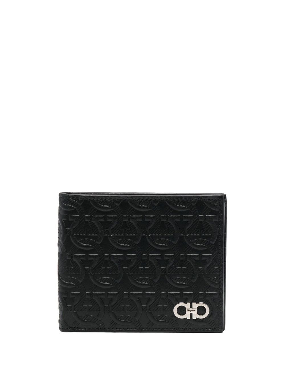 Ferragamo all-over embossed Gancini wallet - Black von Ferragamo