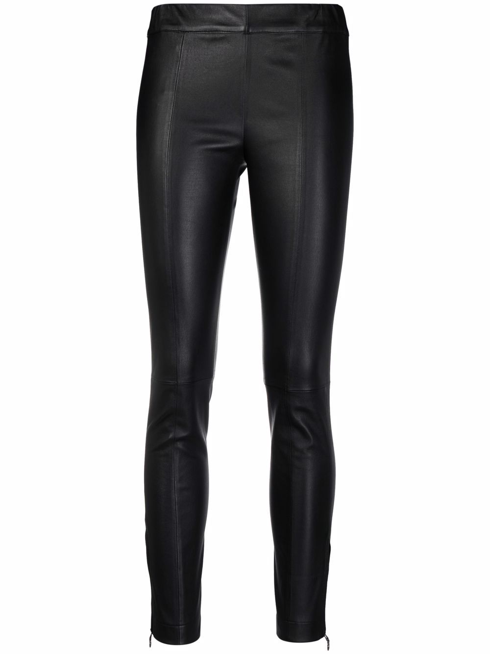 Ferragamo cropped leather leggings - Black von Ferragamo