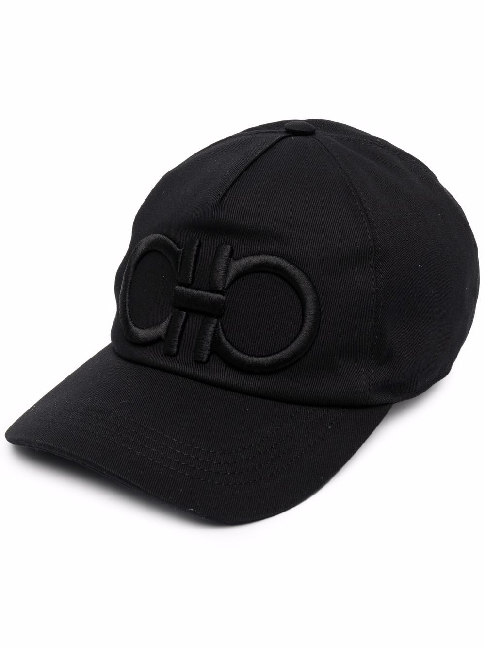 Ferragamo Gancini-embroidered baseball cap - Black von Ferragamo