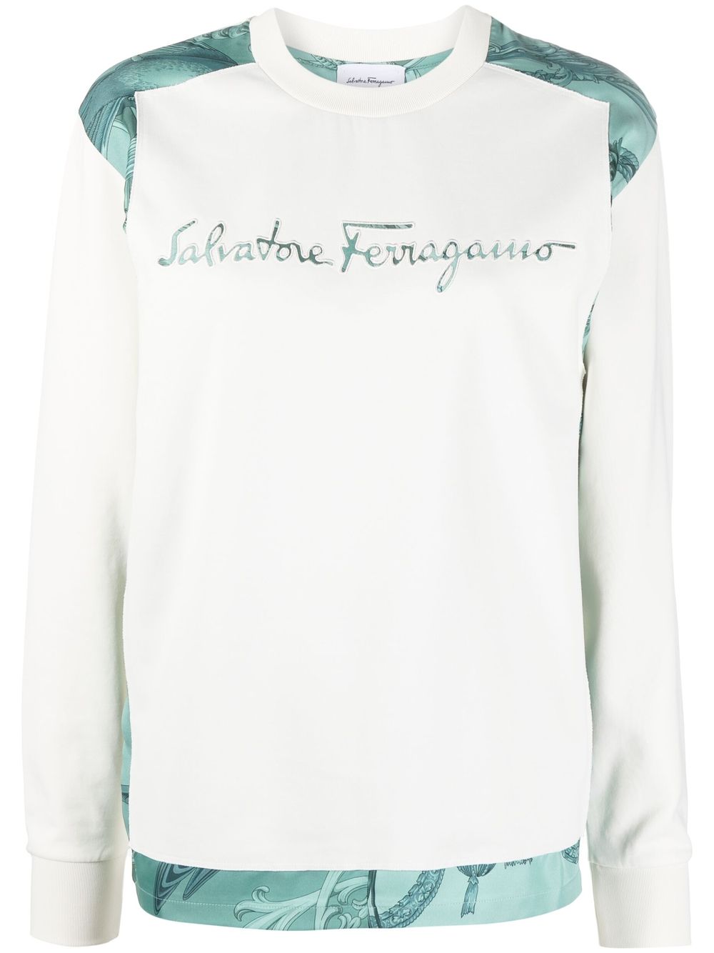 Ferragamo embroidered logo sweatshirt - White von Ferragamo