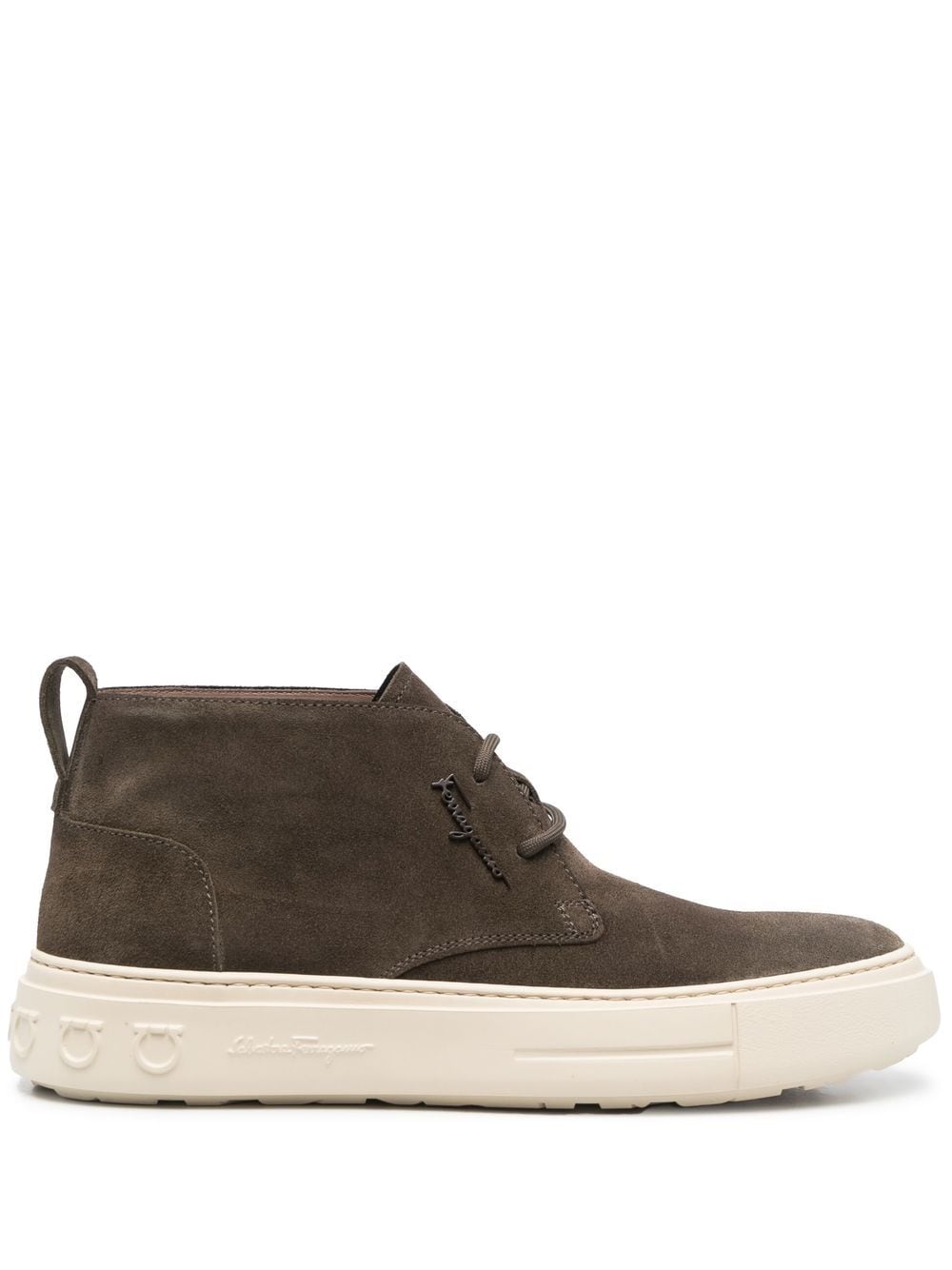 Ferragamo lace-up suede sneaker boots - Green von Ferragamo