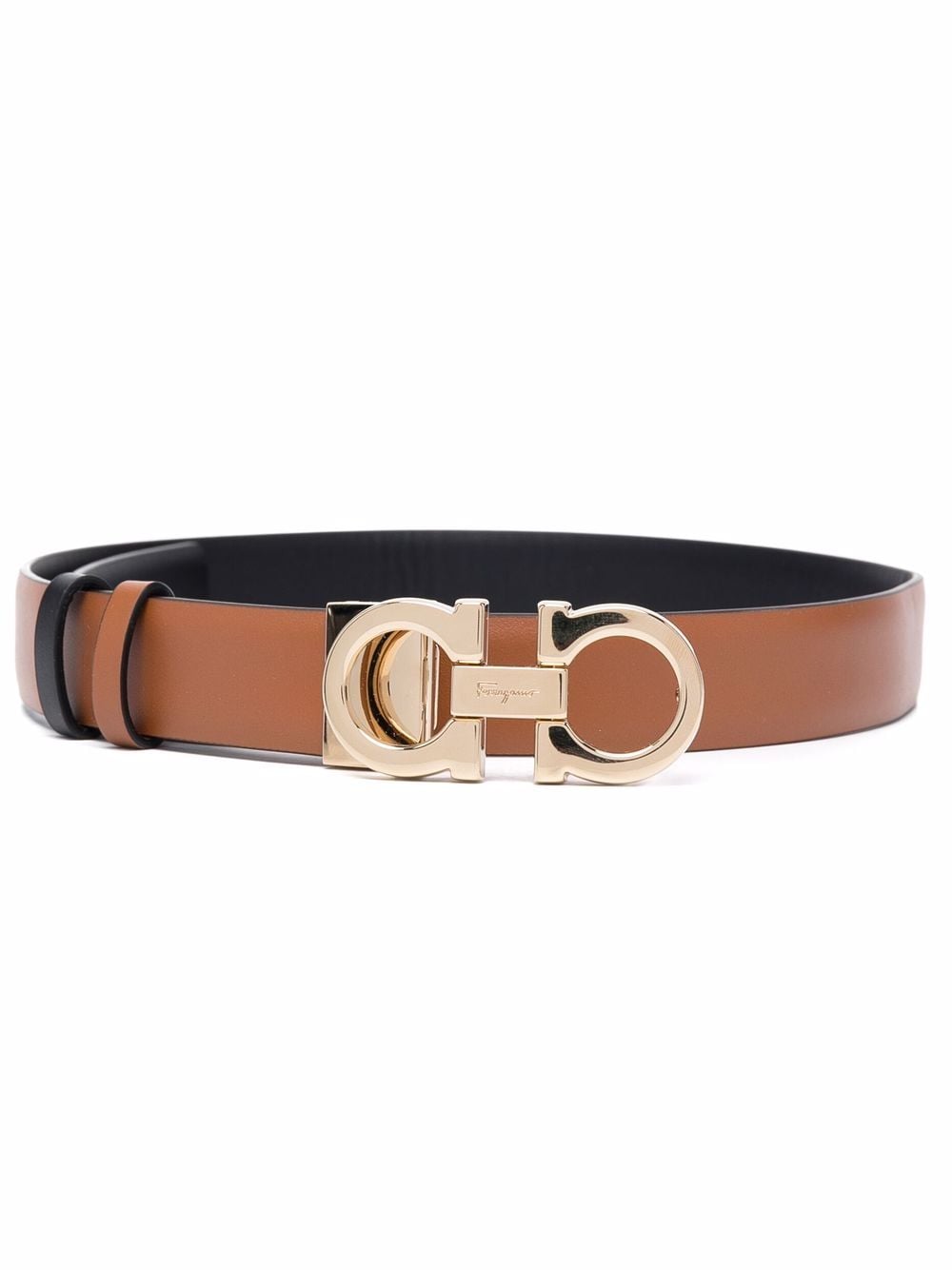 Ferragamo Gancini-buckle reversible belt - Brown von Ferragamo