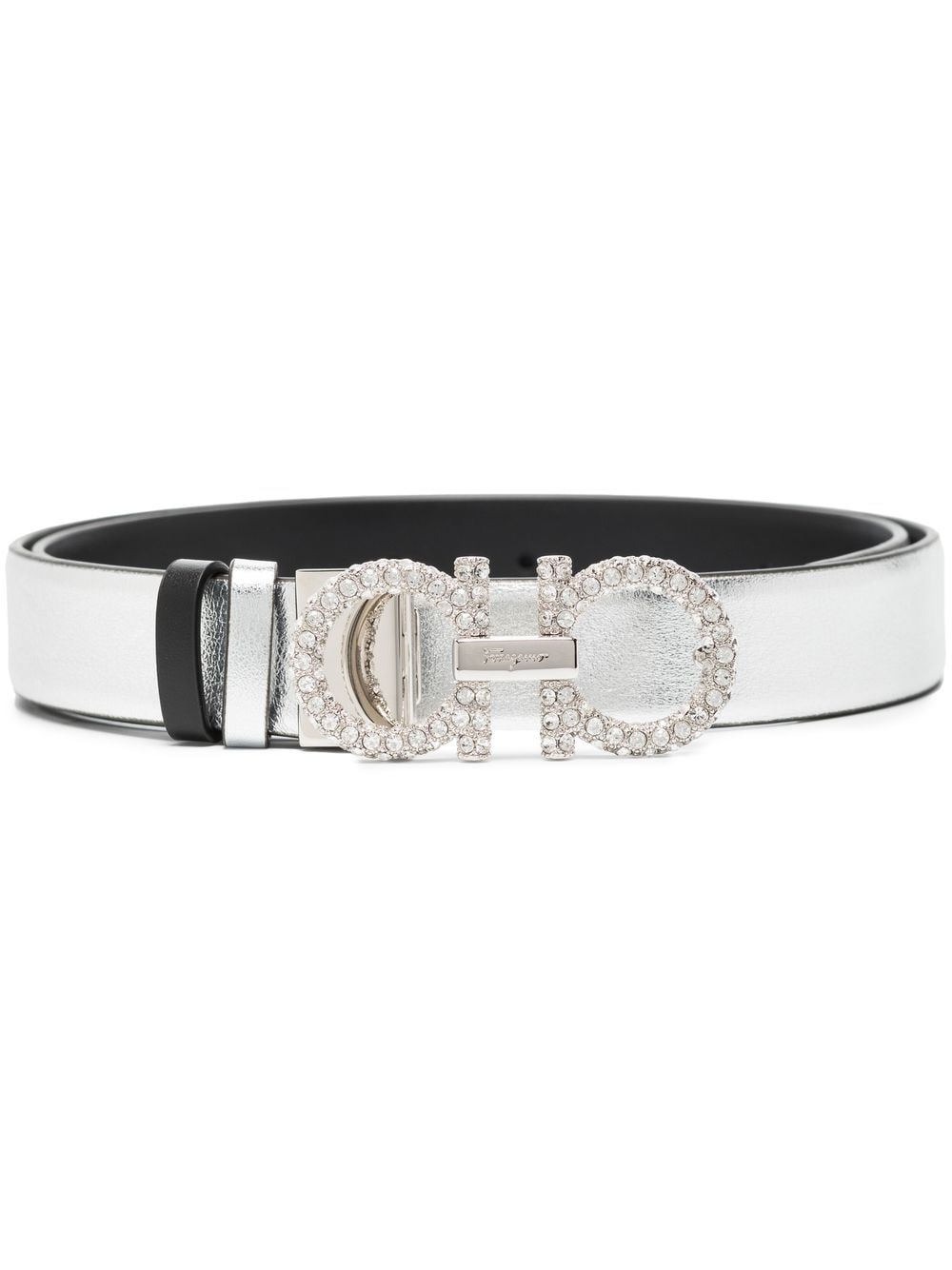 Ferragamo rhinestone buckle belt - Silver von Ferragamo