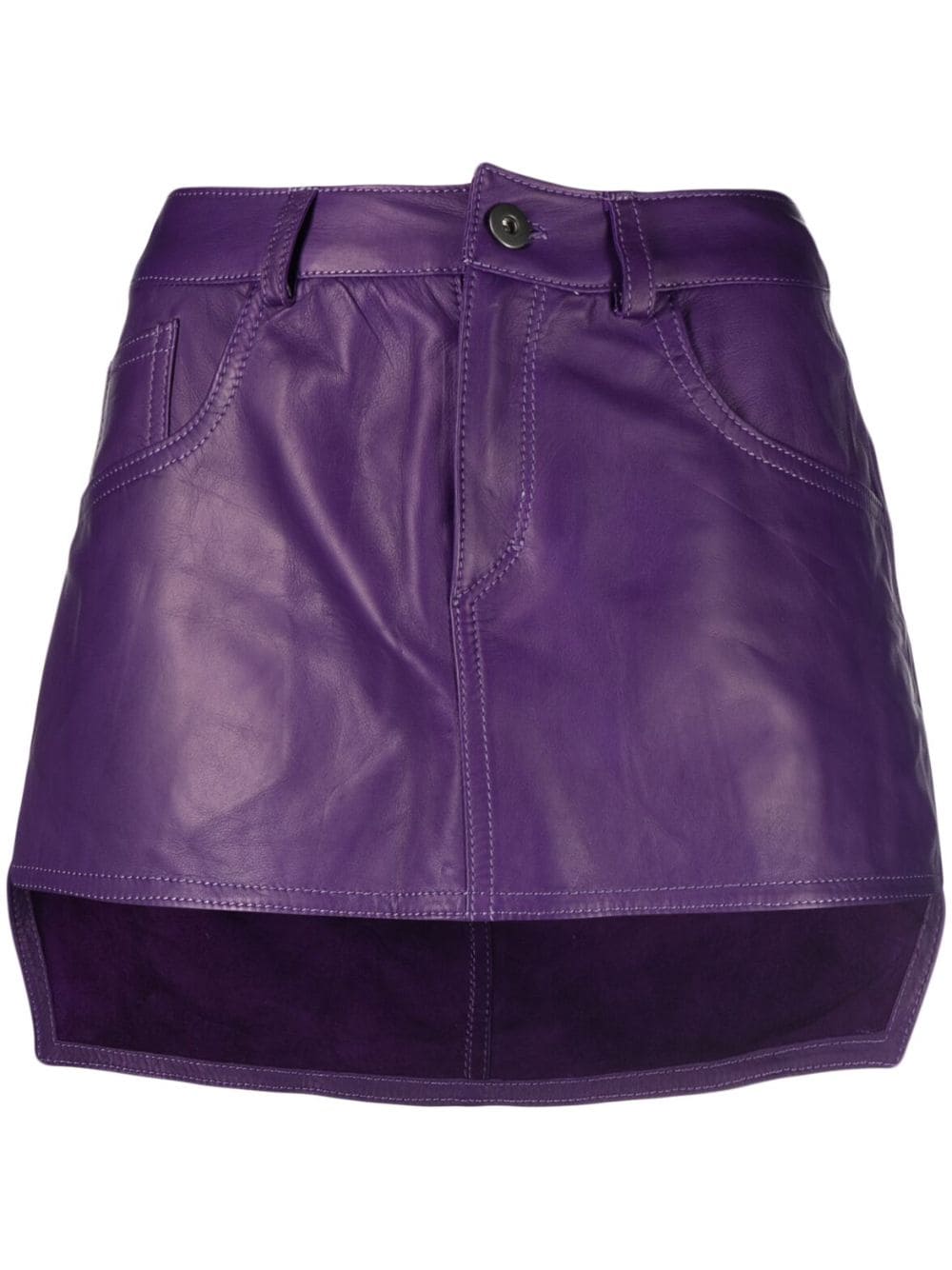 Salvatore Santoro crinkled-leather miniskirt - Purple von Salvatore Santoro