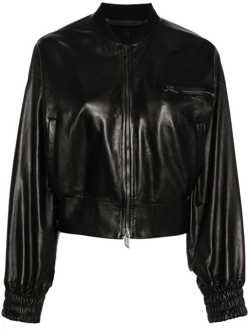 Salvatore Santoro leather bomber jacket - Black von Salvatore Santoro