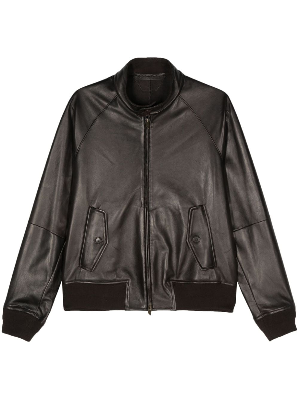 Salvatore Santoro leather bomber jacket - Brown von Salvatore Santoro