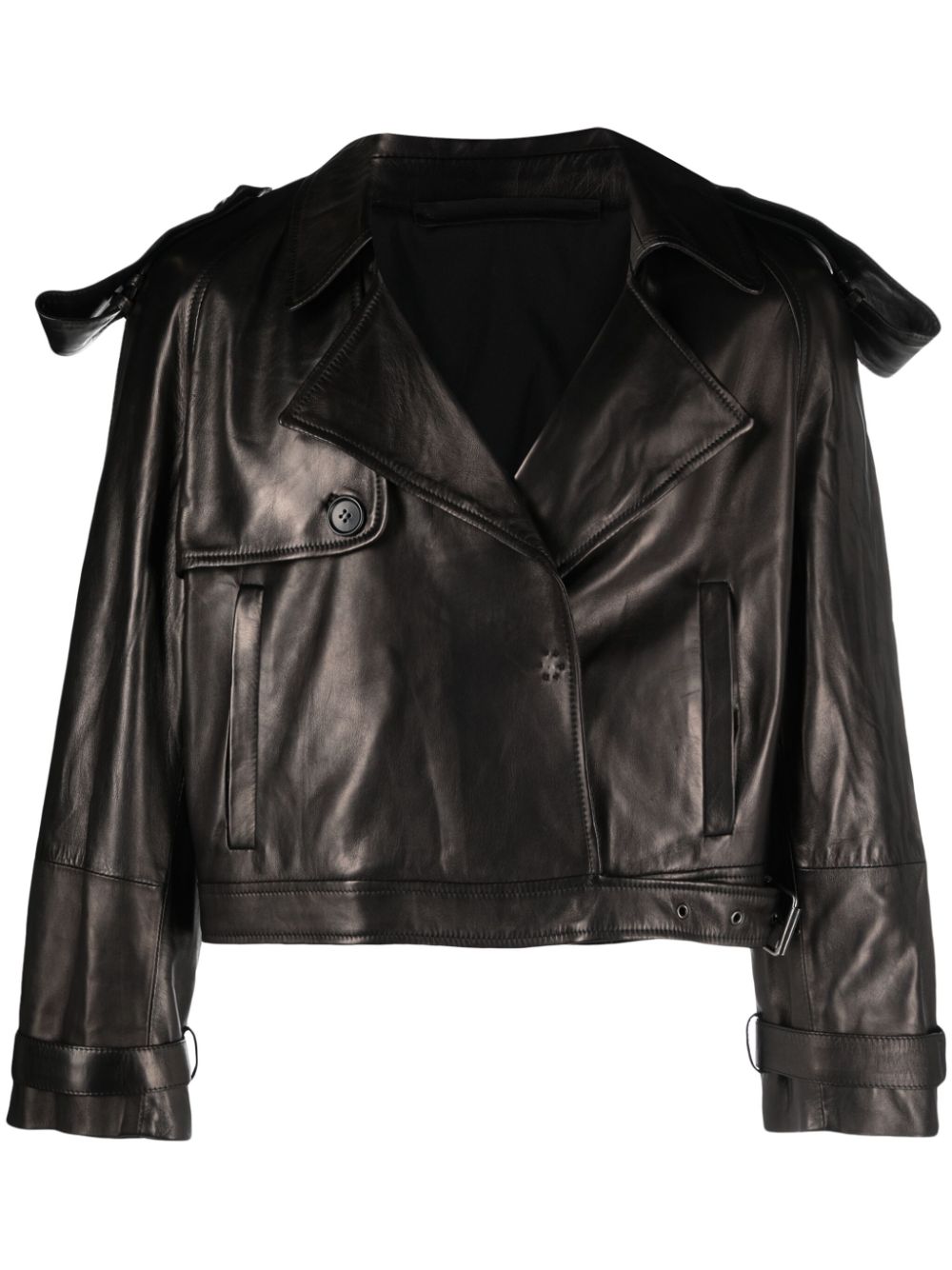Salvatore Santoro notched-lapels leather jacket - Black von Salvatore Santoro