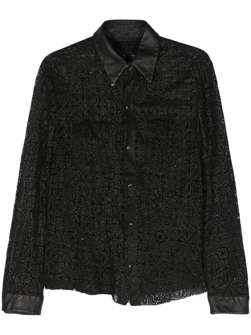Salvatore Santoro perforated leather shirt - Black von Salvatore Santoro