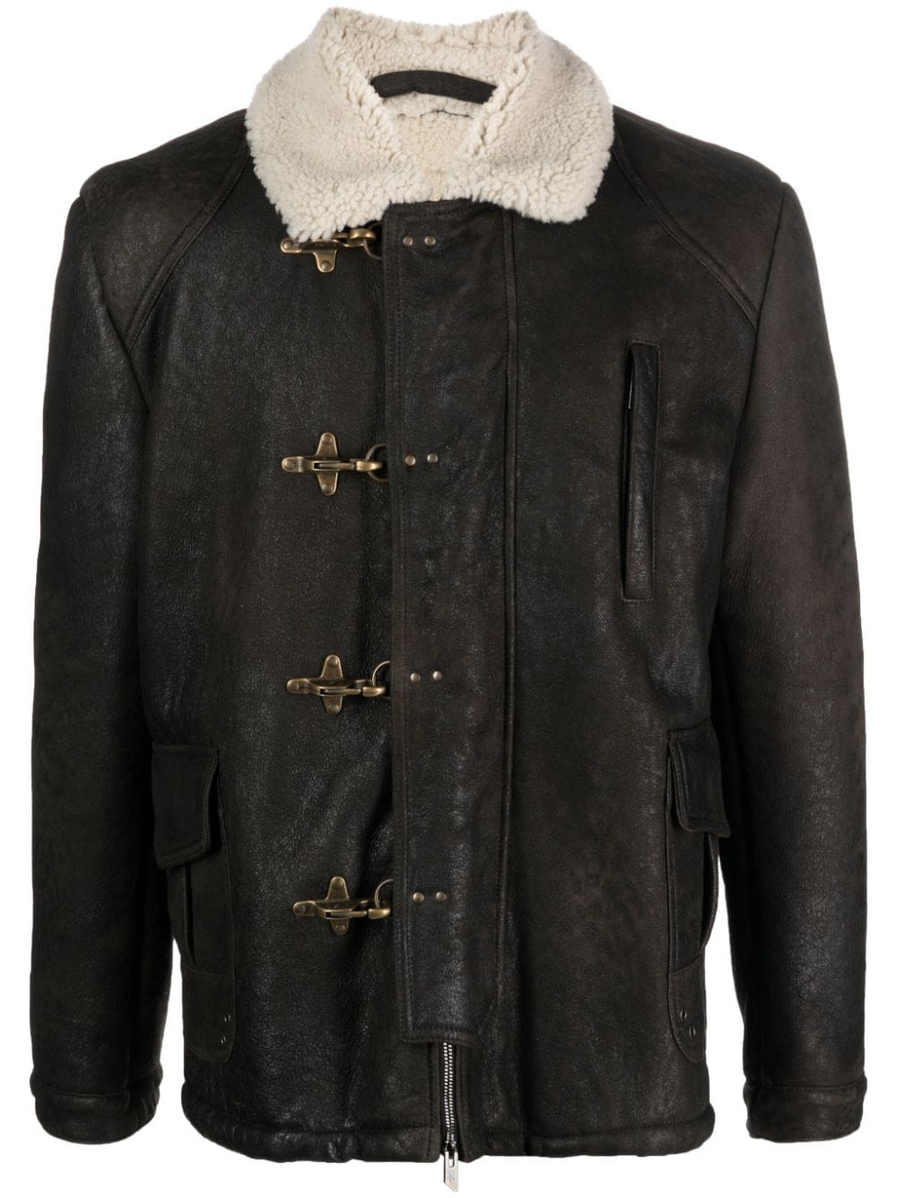 Salvatore Santoro shearling-lining leather jacket - Black von Salvatore Santoro