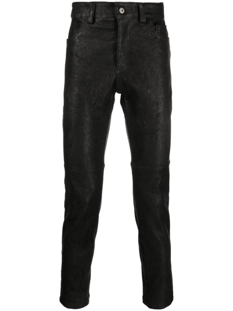 Salvatore Santoro skinny-cut sheepskin trousers - Black von Salvatore Santoro