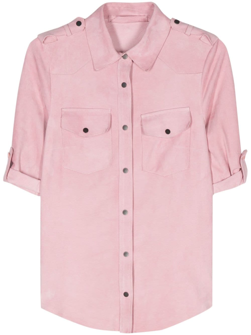 Salvatore Santoro suede shirt jacket - Pink von Salvatore Santoro