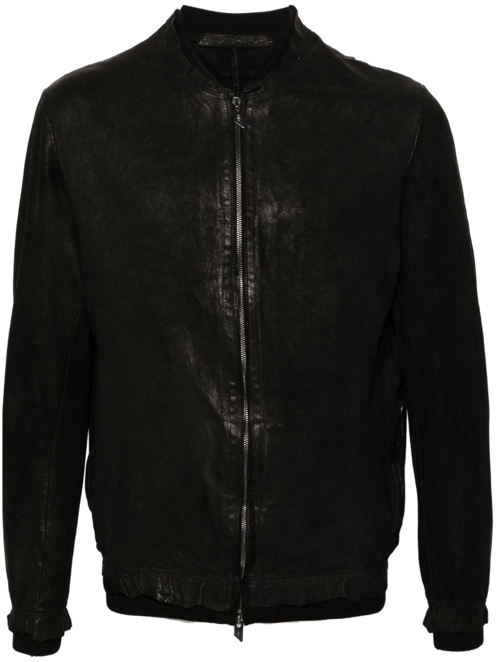 Salvatore Santoro zip-up leather bomber jacket - Black von Salvatore Santoro