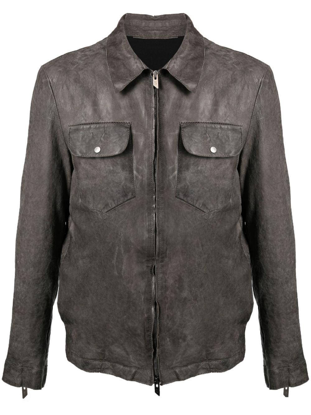 Salvatore Santoro zip-up leather jacket - Grey von Salvatore Santoro
