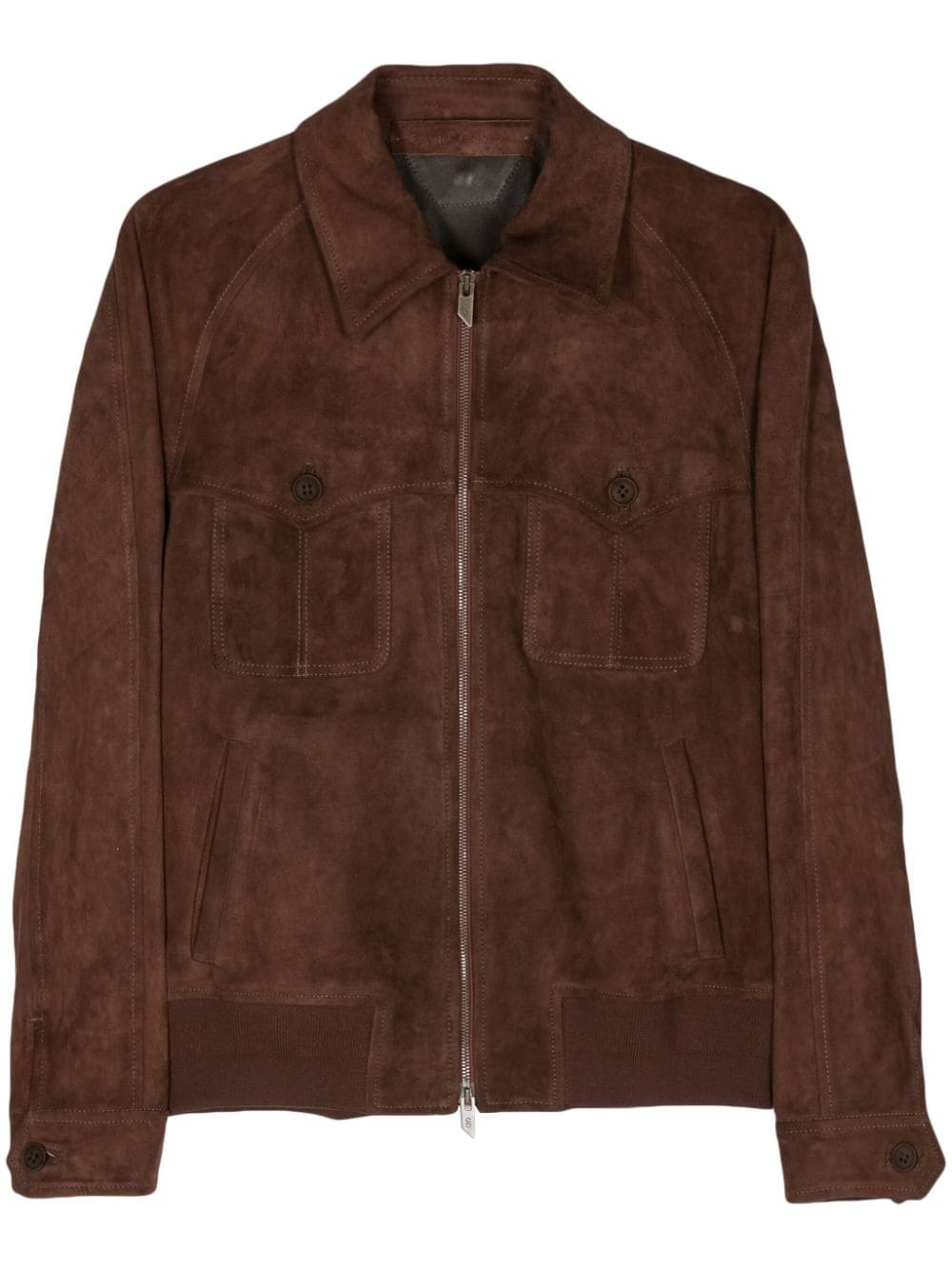 Salvatore Santoro zip-up suede jacket - Brown