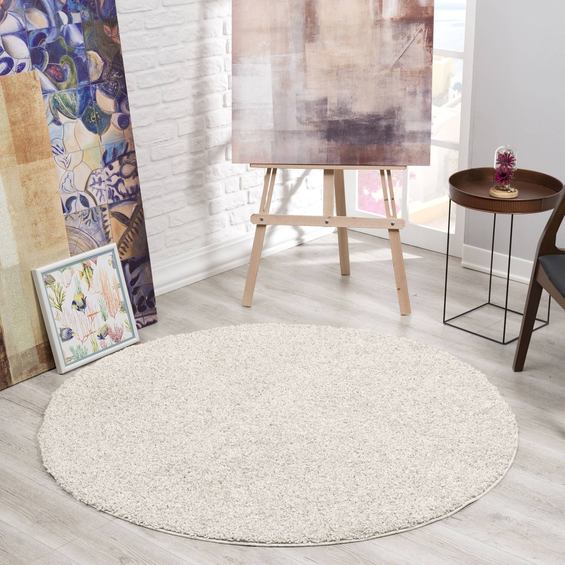 Sanat Hochflor-Teppich »LOCA«, rund, Wohnzimmer, Langflor, Shaggy, Schlafzimmer von Sanat