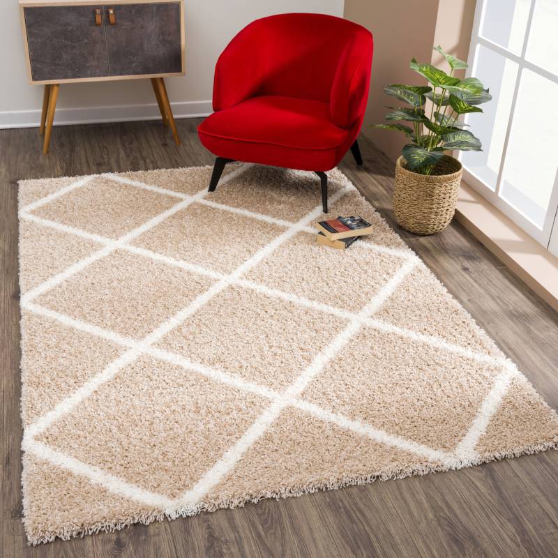 Sanat Hochflor-Teppich »Madrid«, rechteckig, 30 mm Höhe, Wohnzimmer, Langflor, Shaggy Teppich von Sanat