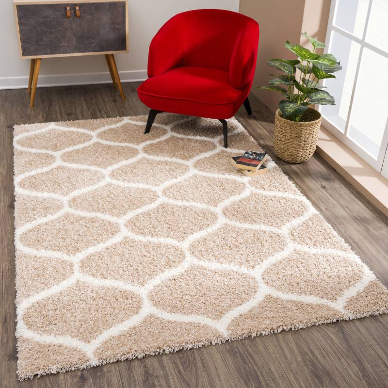 Sanat Hochflor-Teppich »Madrid«, rechteckig, 30 mm Höhe, Wohnzimmer, Langflor, Shaggy Teppich von Sanat