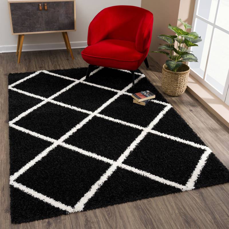 Sanat Hochflor-Teppich »Madrid«, rechteckig, 30 mm Höhe, Wohnzimmer, Langflor, Shaggy Teppich von Sanat