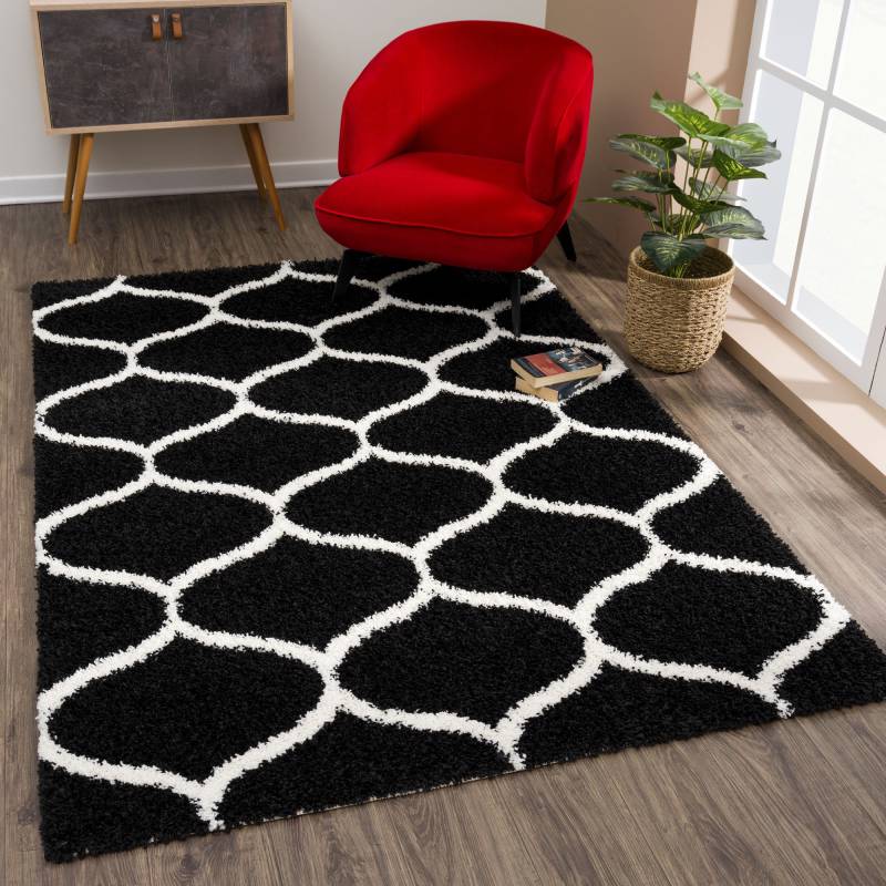 Sanat Hochflor-Teppich »Madrid«, rechteckig, 30 mm Höhe, Wohnzimmer, Langflor, Shaggy Teppich von Sanat