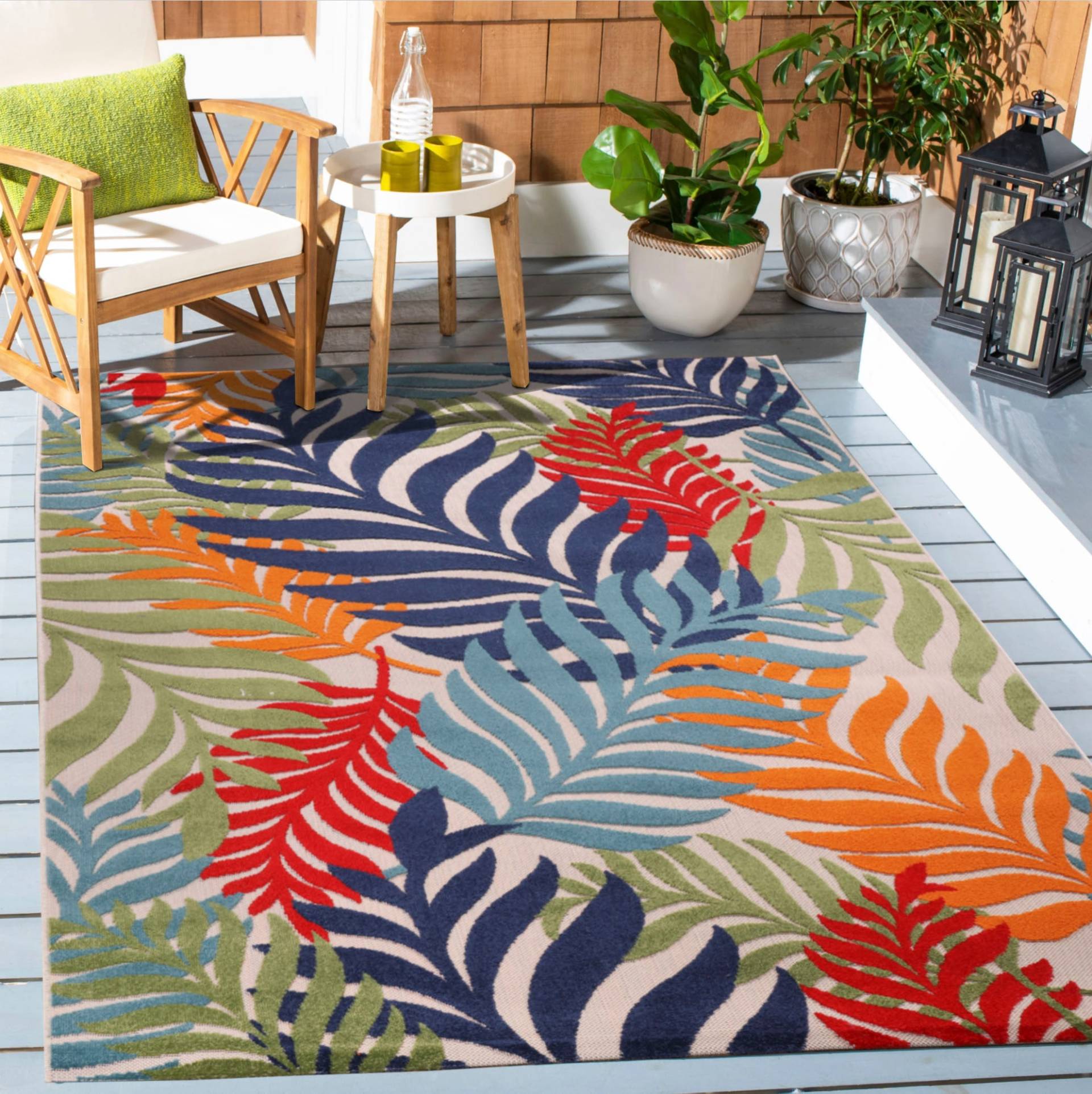 Sanat Teppich »Floral Outdoor«, rechteckig, 6 mm Höhe, In- und Outdoor geeignet, florales Design, Balkon, Terasse Sanat Teppich »Floral Outdoor«, rechteckig, 6 mm Höhe, In- und Outdoor geeignet, florales Design, Balkon, Terasse von Sanat