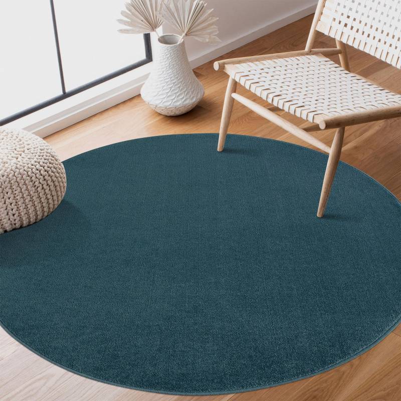 Sanat Teppich »Uni«, rund, 13 mm Höhe, robuster Kurzflorteppich, grosse Farbauswahl von Sanat