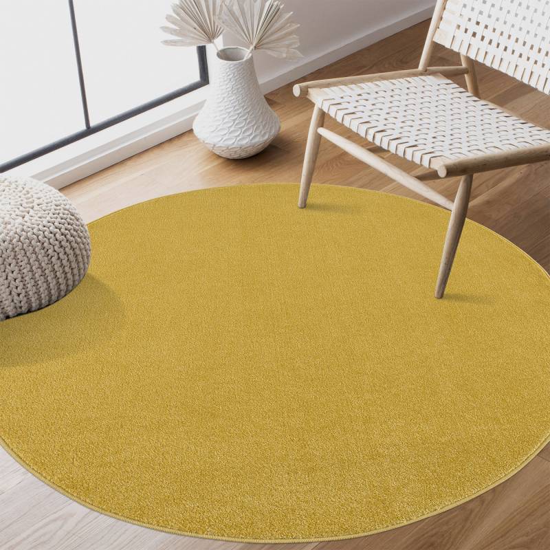 Sanat Teppich »Uni«, rund, 13 mm Höhe, robuster Kurzflorteppich, grosse Farbauswahl von Sanat