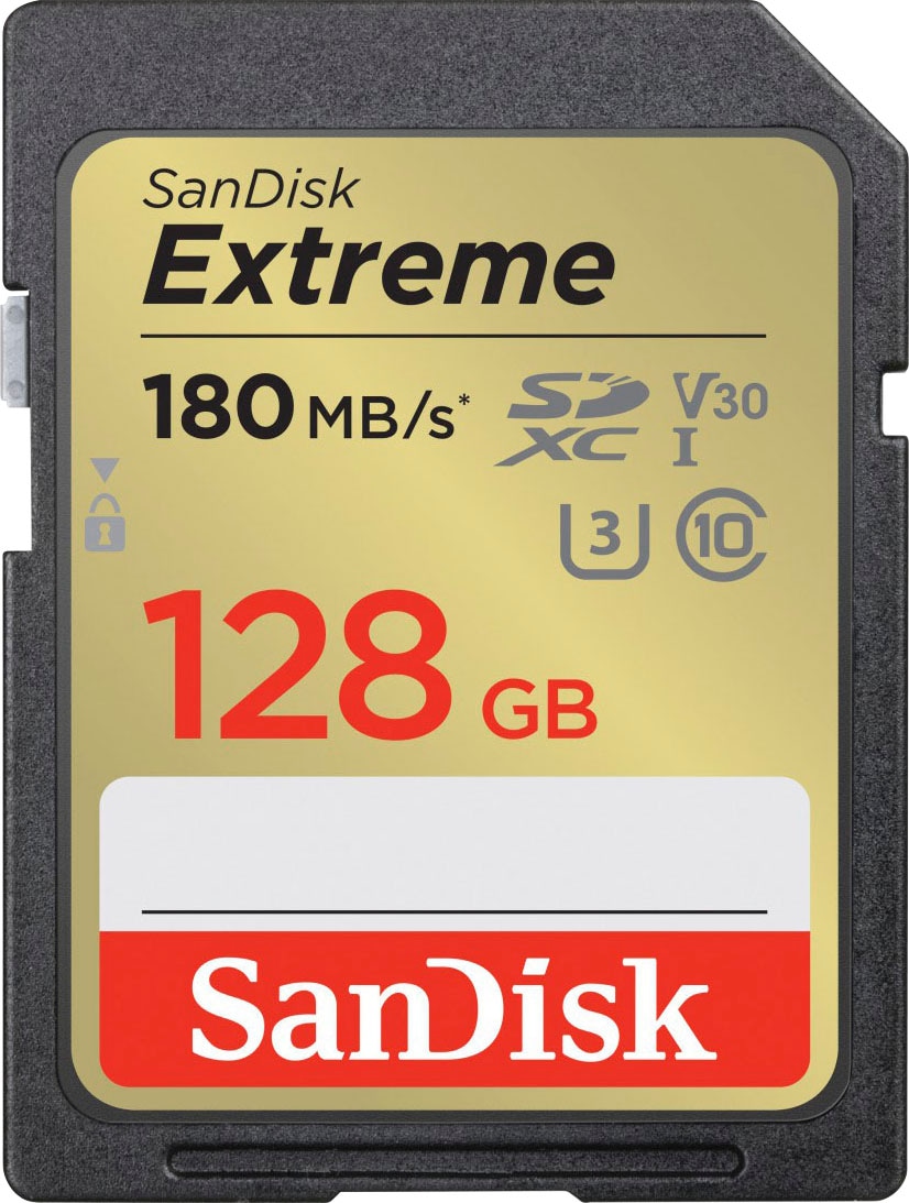 Sandisk Speicherkarte »Extreme 128GB«, (UHS Class 3 180 MB/s Lesegeschwindigkeit) von Sandisk