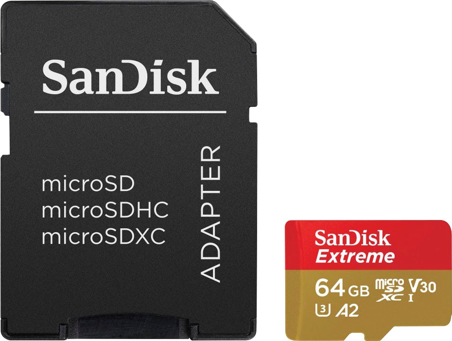 Sandisk Speicherkarte »Extreme 64GB«, (UHS Class 3 170 MB/s Lesegeschwindigkeit) von Sandisk