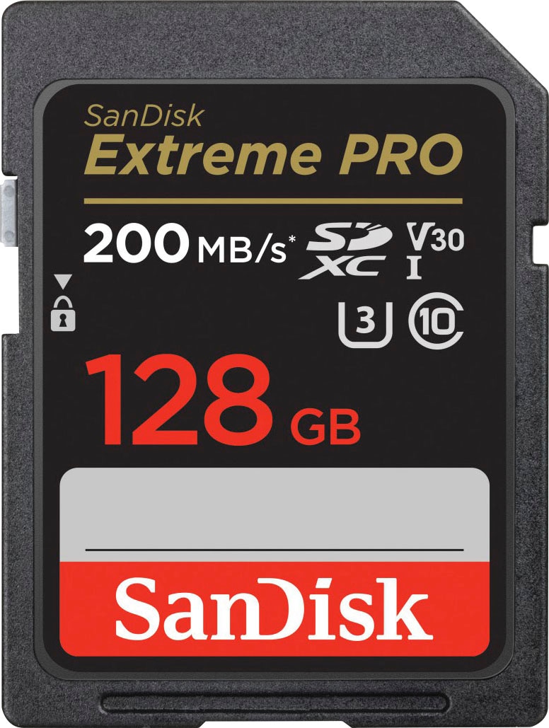 Sandisk Speicherkarte »Extreme PRO SDXC™-UHS-I-Karte«, (Video Speed Class 30 (V30)/UHS Speed Class 3 (U3) 200 MB/s Lesegeschwindigkeit) von Sandisk