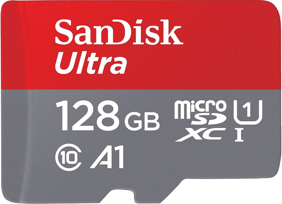 Sandisk Speicherkarte »microSDXC Ultra 128GB + Adapter«, (Class 10 120 MB/s Lesegeschwindigkeit) von Sandisk