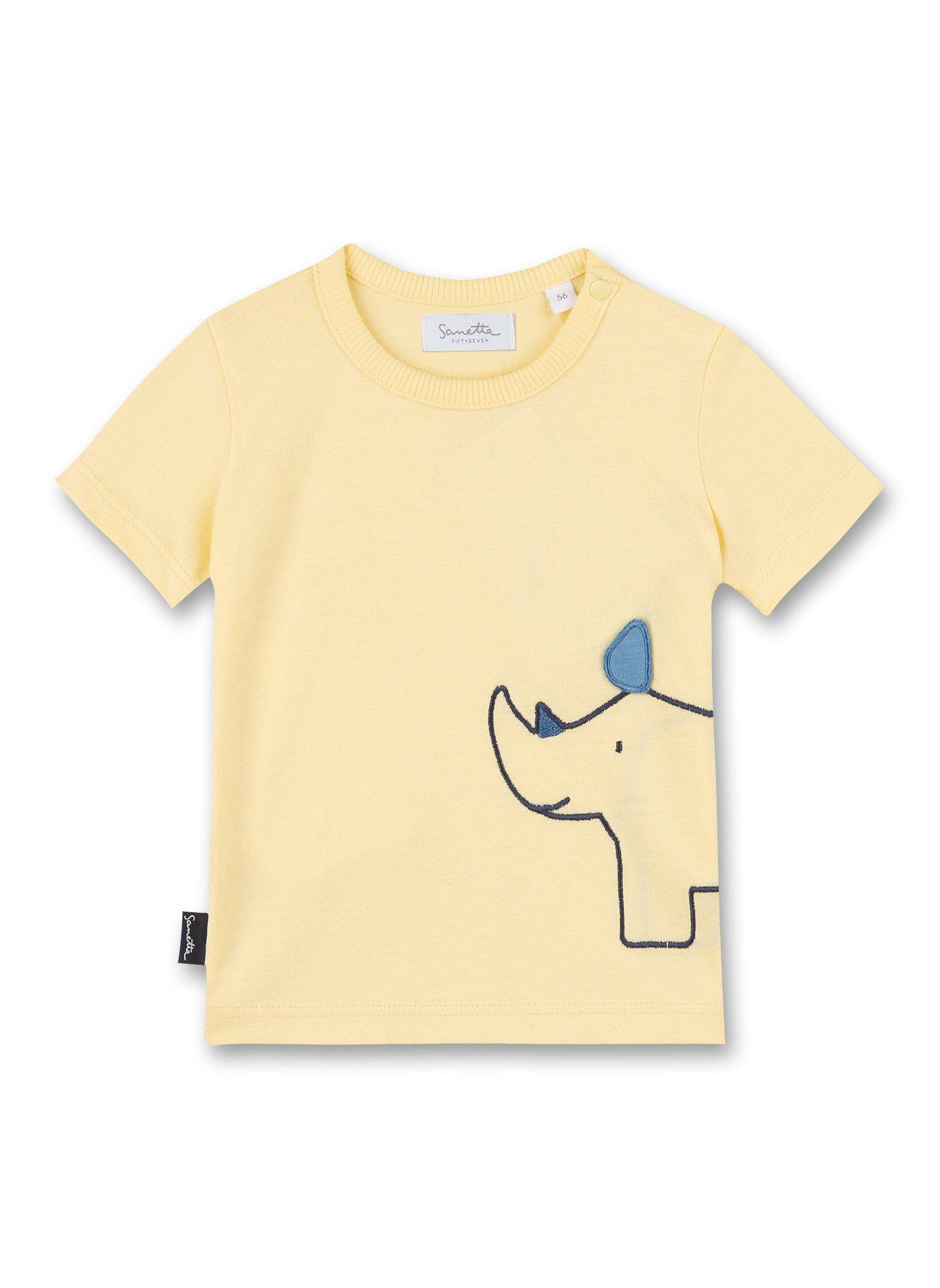 Baby Jungen T-shirt Nashorn Gelb Unisex Gelb 62 von Sanetta Fiftyseven