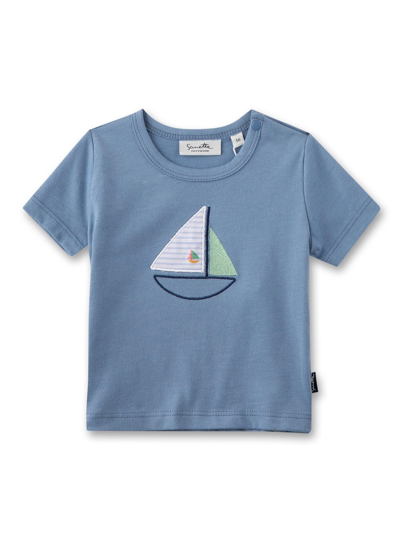 Baby Jungen T-shirt Segelboot Unisex Blau 62 von Sanetta Fiftyseven