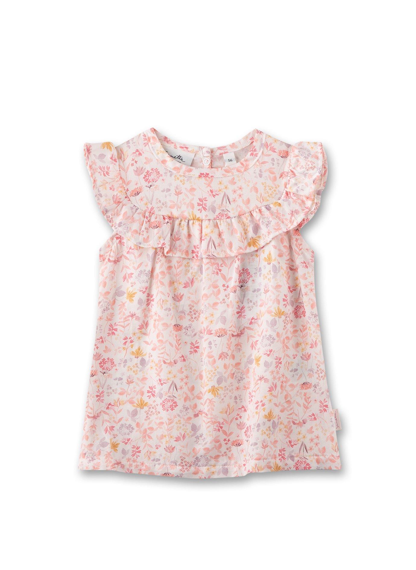 Baby Mädchen Kleid Blumen Off-white Unisex Rosa 56 von Sanetta Fiftyseven