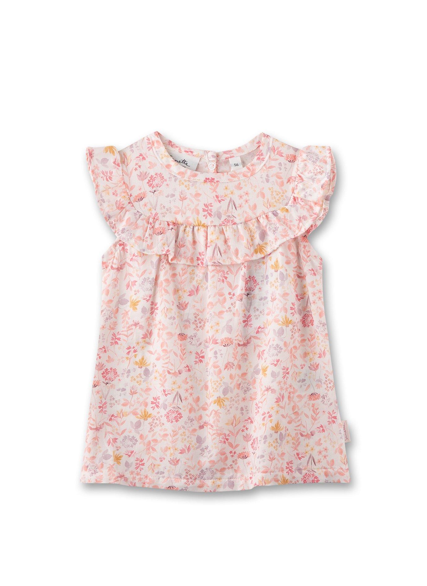 Baby Mädchen Kleid Blumen Off-white Unisex Rosa 62 von Sanetta Fiftyseven