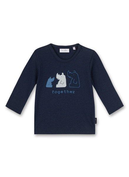 Baby Jungen Shirt Nashorn Together Unisex Blau 56 von Sanetta Fiftyseven