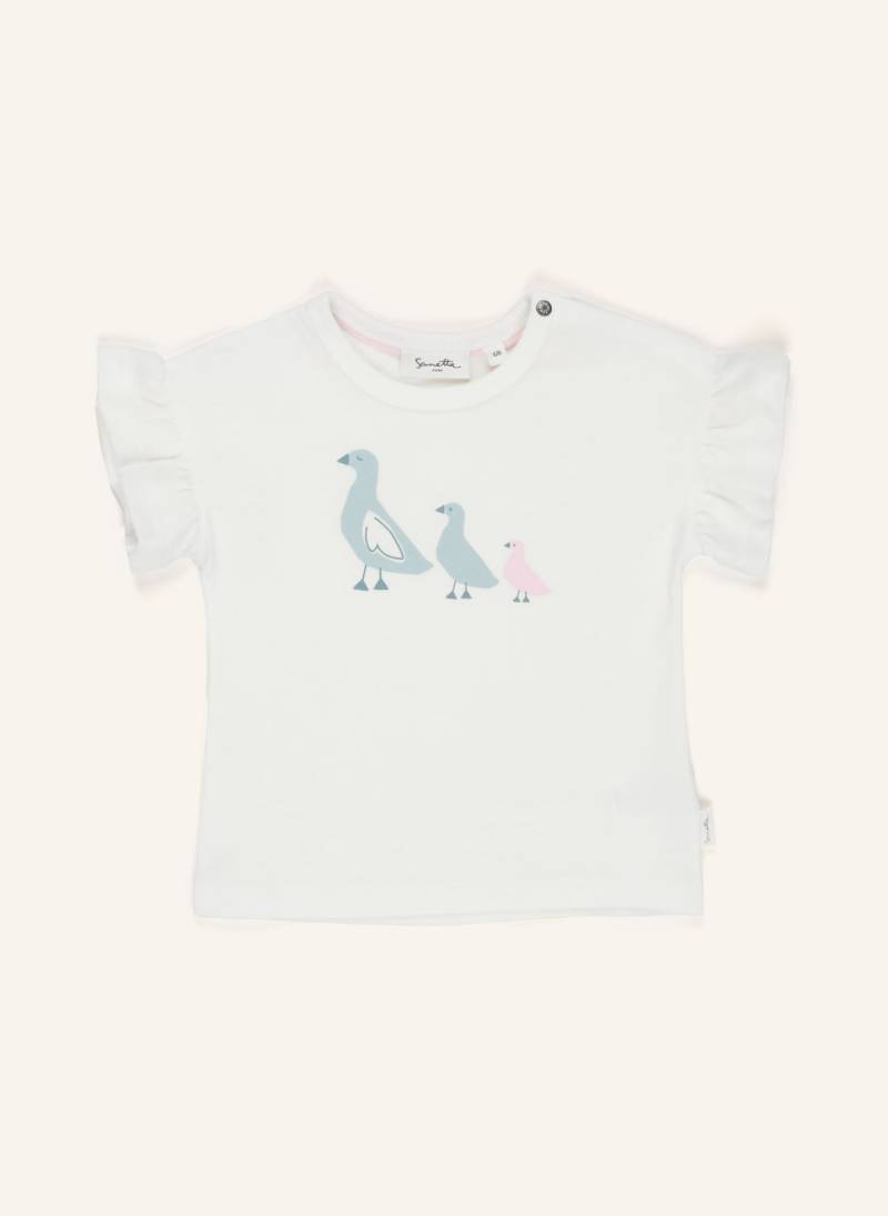 Sanetta Pure T-Shirt Vogel Familie beige von Sanetta PURE
