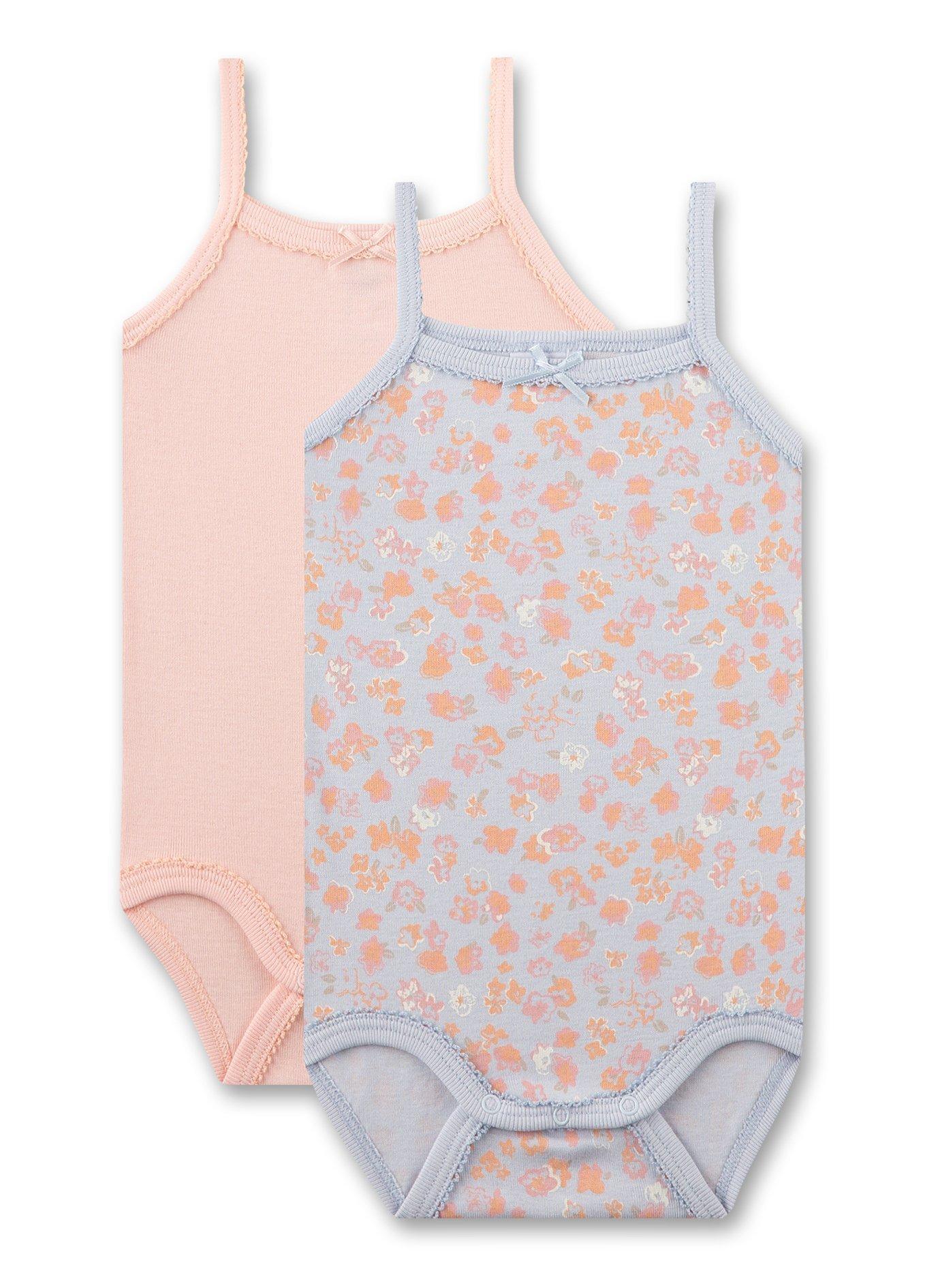 Mädchen Body 2er Pack Ärmellos Hellbau & Rosa Mädchen Multicolor 68 von Sanetta