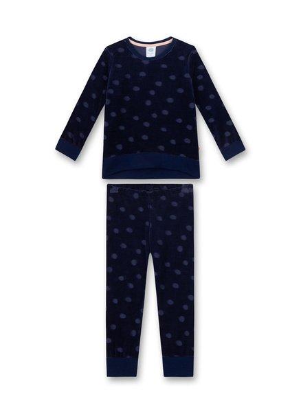 Mädchen Nicki-schlafanzug Blau Smileys Unisex Blau 104 von Sanetta