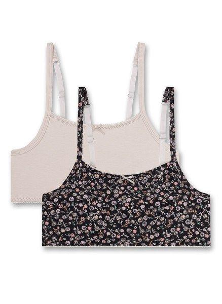 Mädchen-bustier (doppelpack) Dunkel Und Rosa Unisex Multicolor 176 von Sanetta