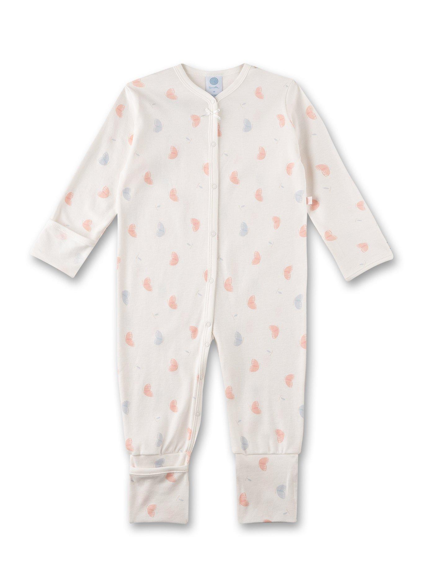 Mädchen-overall Schmetterling Unisex Weiss 62 von Sanetta