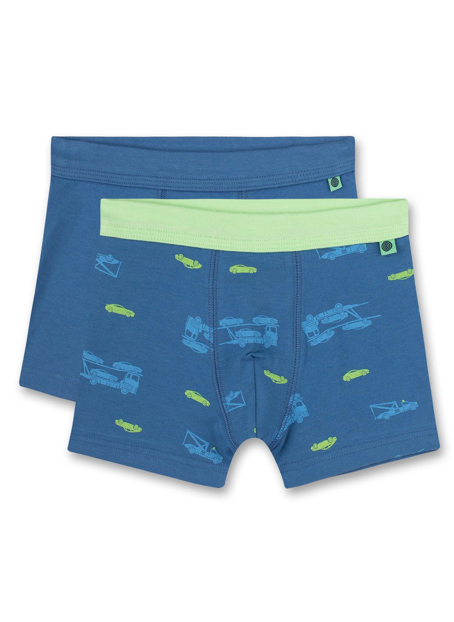 Jungen-shorts (doppelpack) Blau Auto Jungen Blau 140 von Sanetta