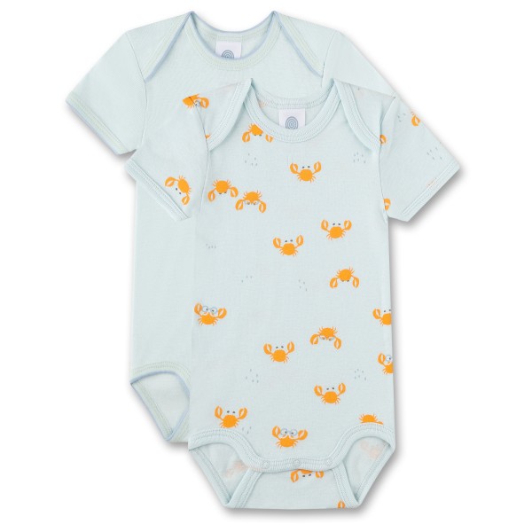 Sanetta - Baby Boy Modern Mainstream Doppelpack Body S/S - Alltagsunterwäsche Gr 74 grau von Sanetta