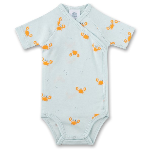 Sanetta - Baby Boy Modern Mainstream Wrapover Body S/S - Alltagsunterwäsche Gr 50;56;62;68 grau von Sanetta