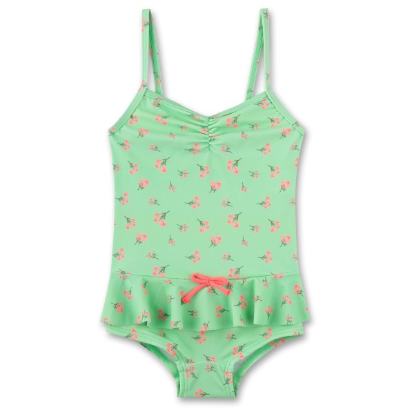 Sanetta - Beach Kids Girls Swimsuit Hip Ruffle - Badeanzug Gr 128 grün von Sanetta