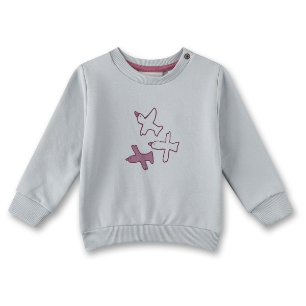 Sanetta - Girl Kid's Sweatshirt Pure Flower - Longsleeve Gr 62;74;80;86 grau von Sanetta