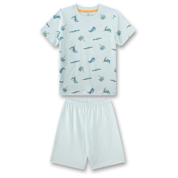 Sanetta - Kid's Boy Modern Mainstream Pyjama Short - Alltagsunterwäsche Gr 104;116;128;140;92;98 grau;orange von Sanetta
