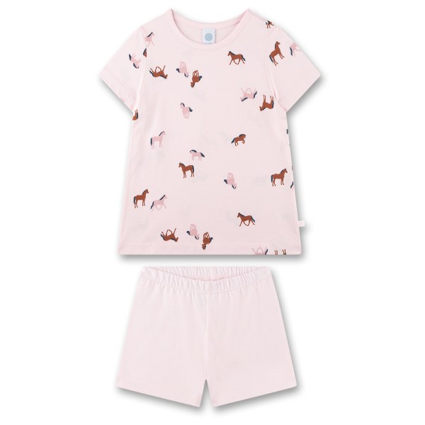 Sanetta - Kid's Pyjama Short AOP 233565 - Schlafanzug Gr 140 weiß von Sanetta