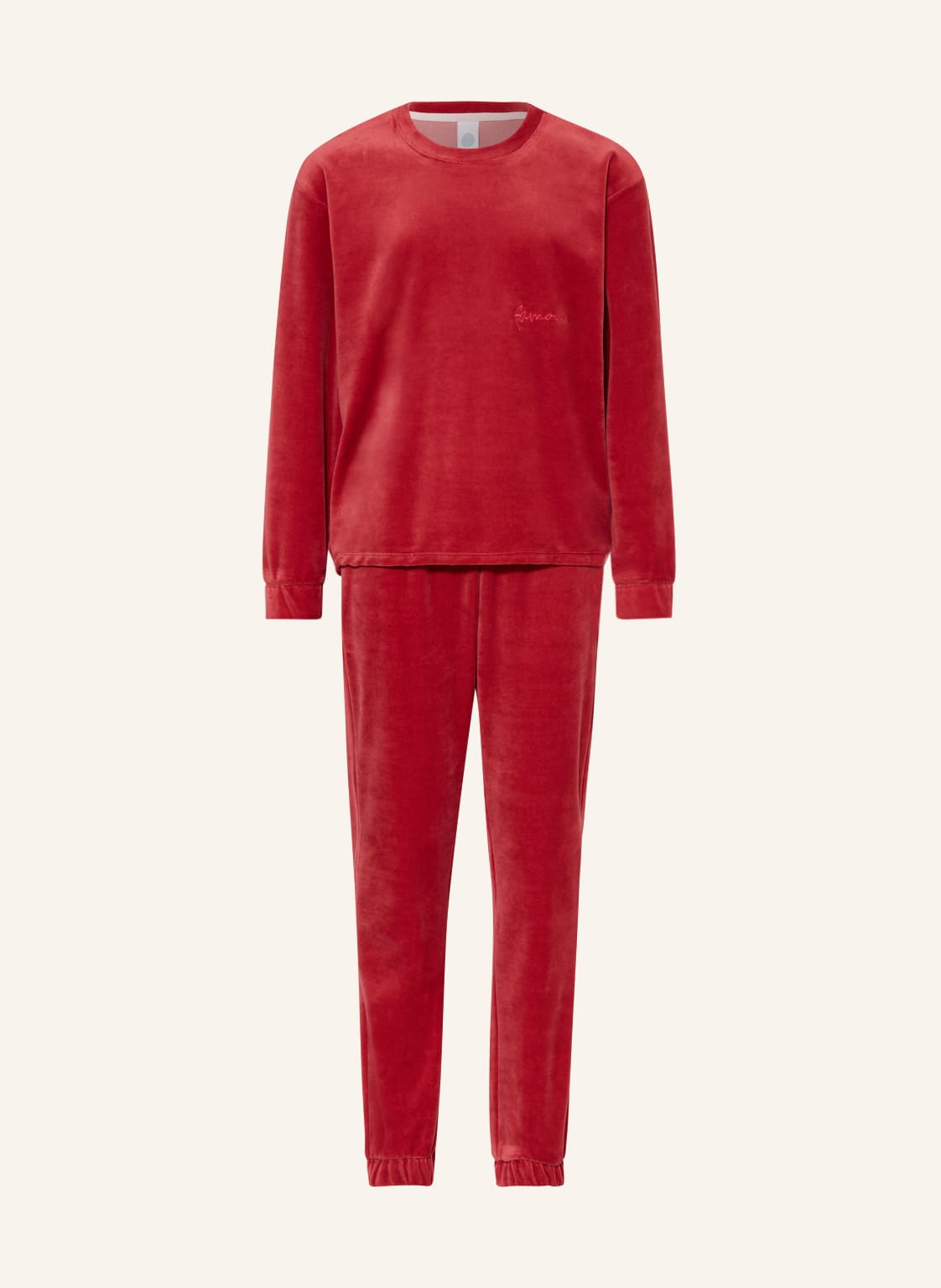 Sanetta Schlafanzug Aus Nicki rot von Sanetta