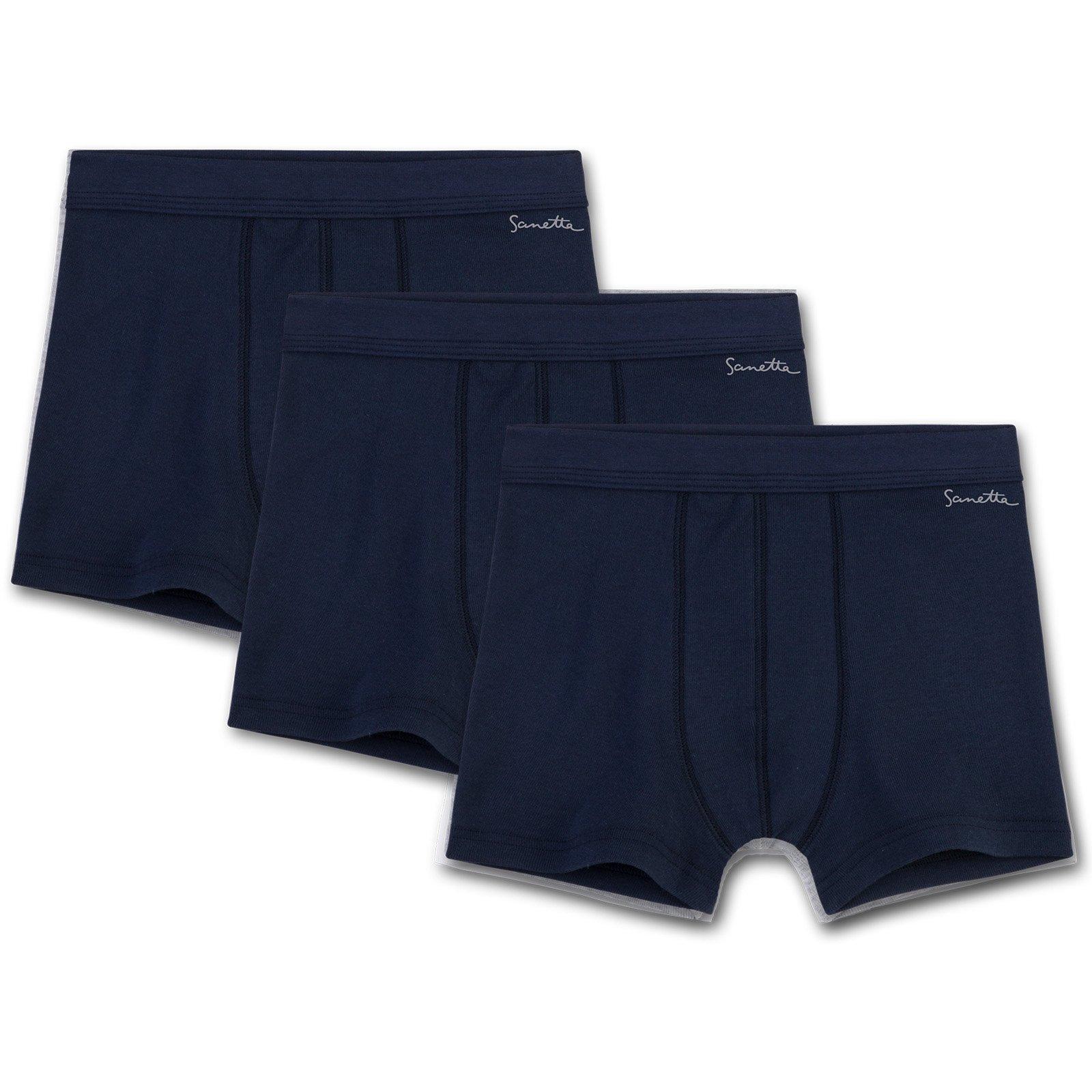 Shorts 3er Pack Unterhose Jungen Blau 104 von Sanetta